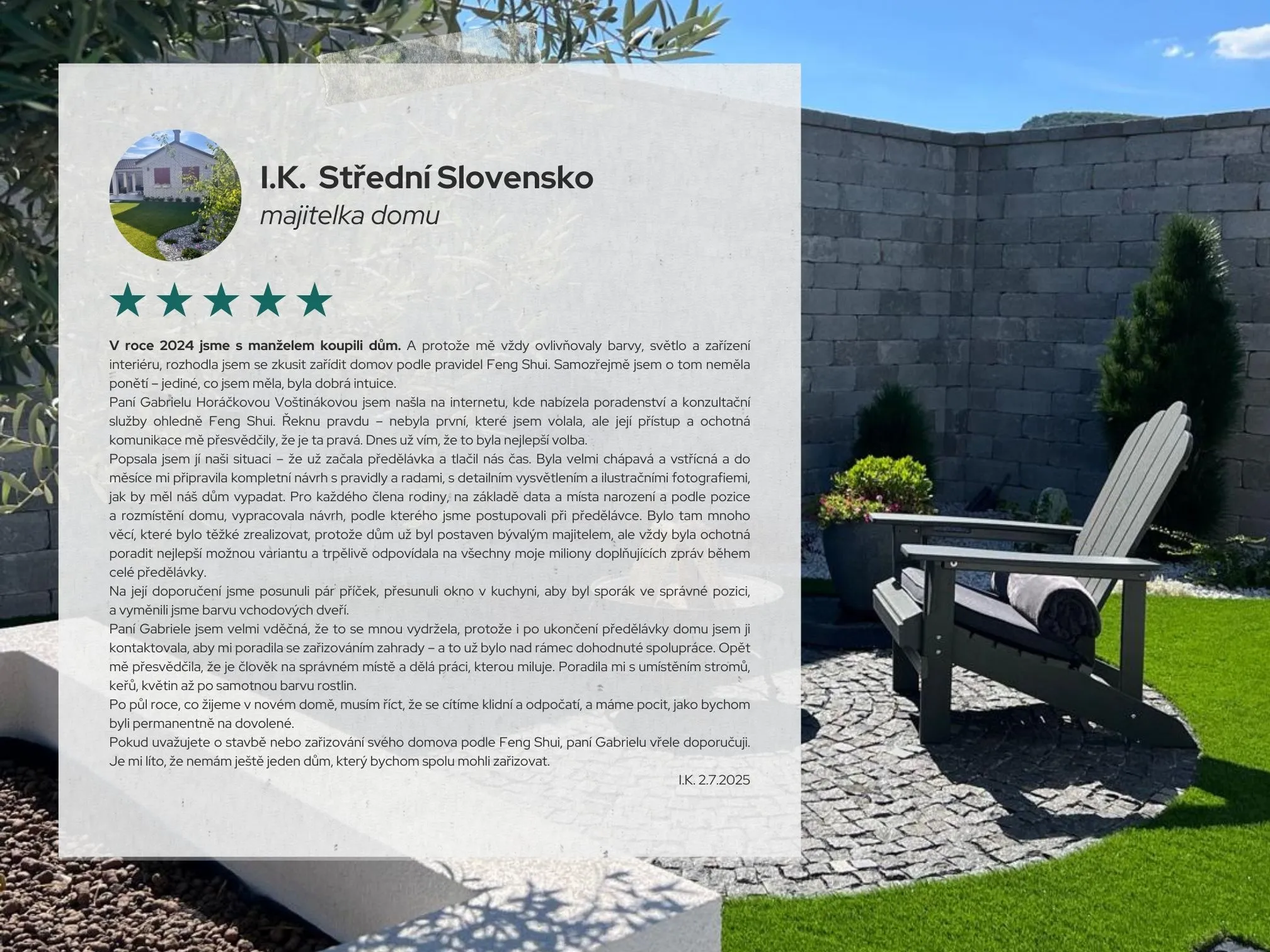 Realizace Feng Shui domu s harmonickým designem