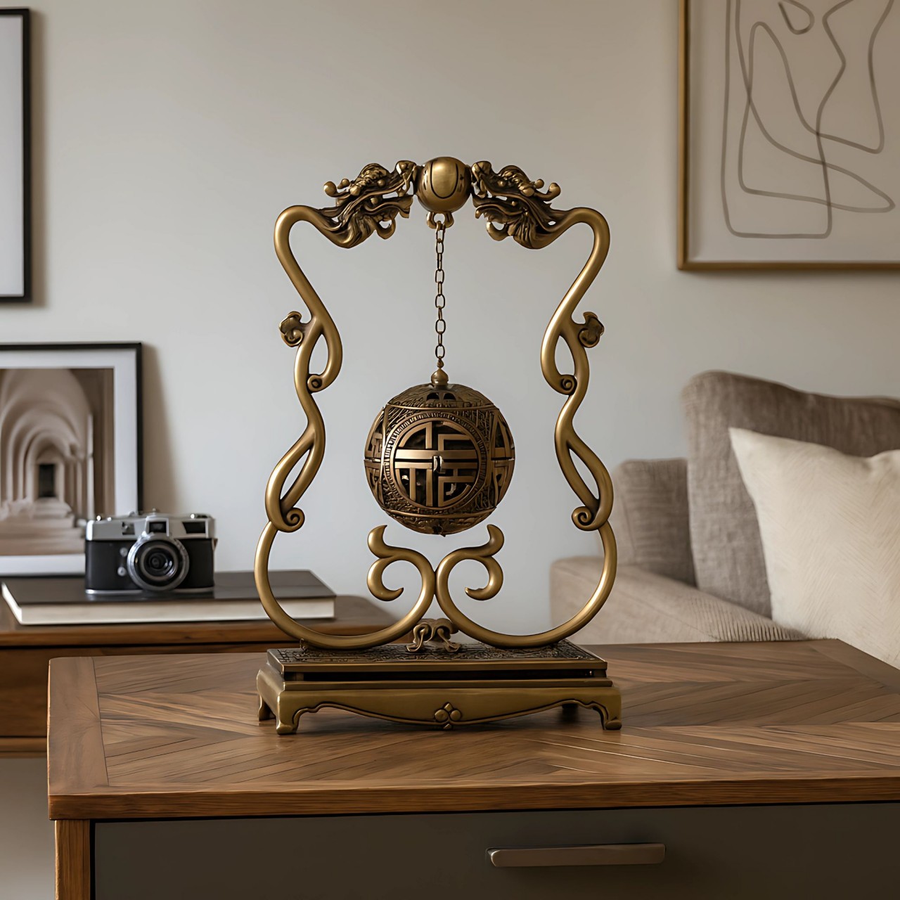 zlata orientalni kadidelnice dekorativni vykurovadlo s efektem tekouciho dymu 1